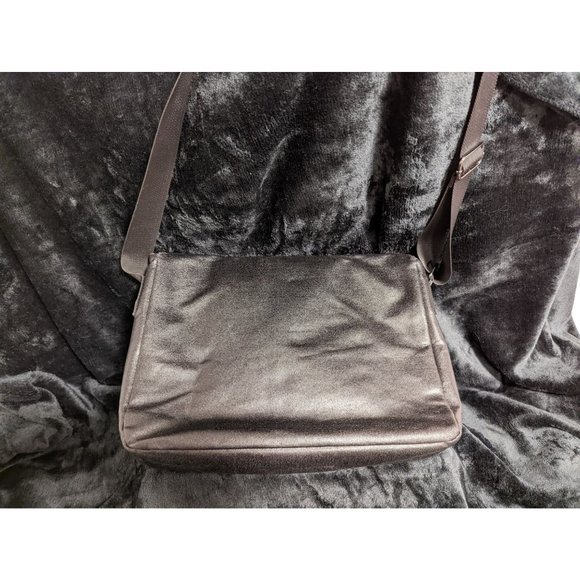 Leather Messenger Bag Brooklyn NY 14 Street Union Square Hand Printed Image - Picture 8 of 14